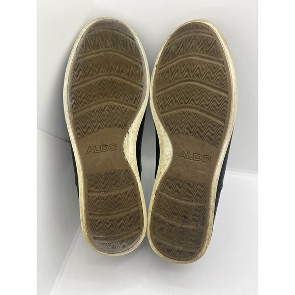 Aldo Men’s Helmet Sneakers Black Soft Leather Lace Up Size 7 US Lace Up Shoes - Picture 6 of 10